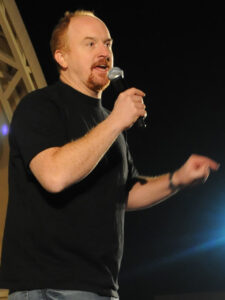 Louis C. K. performing stand-up comedy, Newton North class of ’85 graduate
