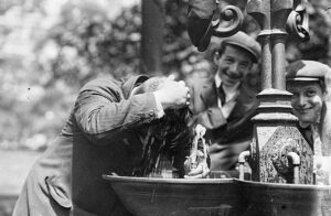 People sought relief from the July 1911 heat wave in New England, which lasted 11 days, in a variety of ways.