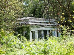 The old remains of the Pergola at Prospect Park in Shrewsbury still stands where gardens once sprawled out before the old Juniper Hall estate in Shrewsbury. Photo/Melanie Petrucci