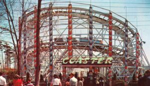 The wooden roller coaster the Comet was one of the main attractions at Lincoln Park in Dartmouth, which closed in 1987.Photo/ArtInRuins.com