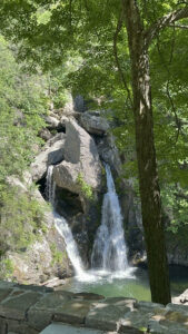 Bash Bish Falls offers a beautiful waterfall as the reward for making the hike. Photo/Sandi Barrett