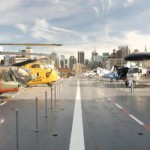 The deck of the Intrepid Sea, Air & Space Museum