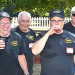 Sharing a laugh at the Dull Men’s Club barbecue are Southborough chapter members (l to r) Ernie Richards, Vin Acampora, Mike Backer and Dave Monroe.