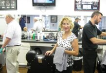 Female barber loves her craft