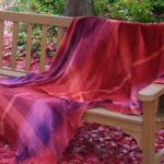 A chenille throw woven by Nancy Kronenberg