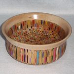 Bowl made from colored pencils