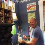 Reaping the reward of his hard work brewing his own beer from scratch, Charlie Herbert pours a cold one from the tap at his house in Shrewsbury.