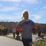 Kris Gleason, 52, toughs it out during the Stone Cat 50 Miler race she completed last November in Ipswich.