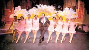 Stephen Murray with the “Chicago” chorus at Vokes Theatre in Wayland in 2017