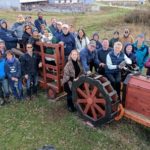 Alan Pasnik built this kid-size farm tractor and hay wagon for Powisset Farm Photo/The Trustees