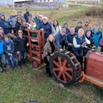 Alan Pasnik built this kid-size farm tractor and hay wagon for Powisset Farm Photo/The Trustees