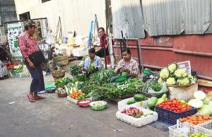 Vendors display their wares. Photo Victor Block