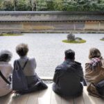 People at Ryoanji Temple Zen Garden, Kyoto