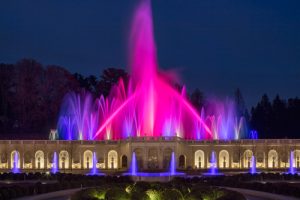 Longwood Garden illuminated fountains